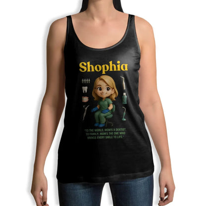 Custom Chibi Mom Shirt, Personalized Mother's Day Gift, Mom's A Dentist Mom Unique Gift for Her, Custom Name - Custom Choo