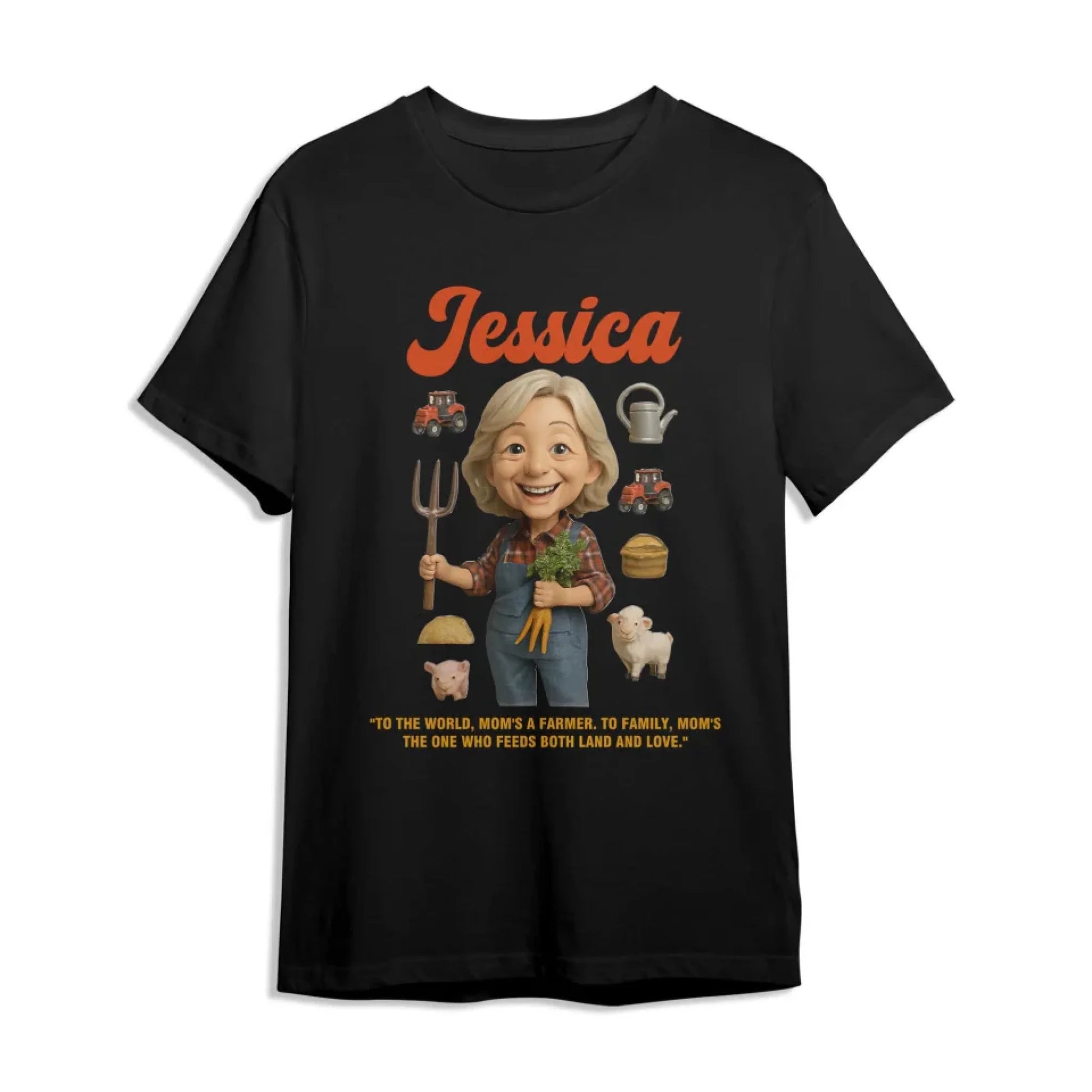 Custom Chibi Mom Shirt, Personalized Mother's Day Gift, Mom's A Farmer Mom Unique Gift for Her, Custom Name - Custom Choo