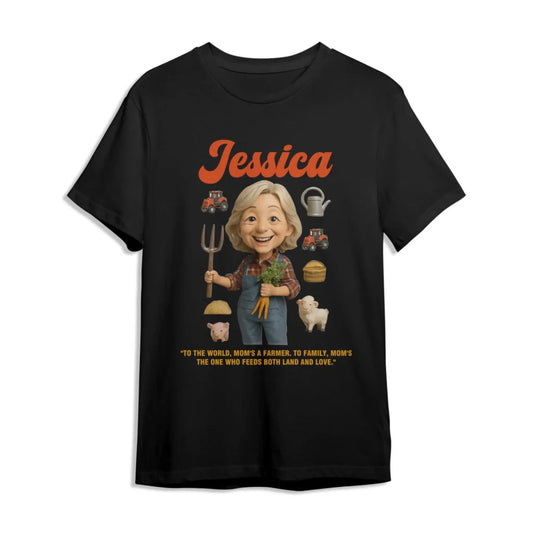 Custom Chibi Mom Shirt, Personalized Mother's Day Gift, Mom's A Farmer Mom Unique Gift for Her, Custom Name - Custom Choo
