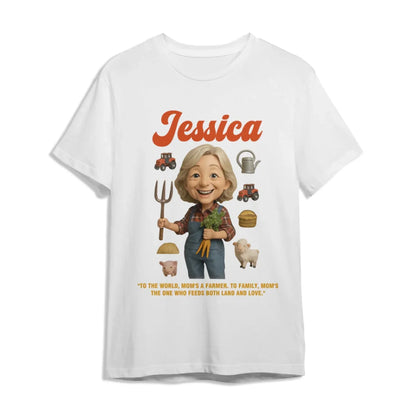 Custom Chibi Mom Shirt, Personalized Mother's Day Gift, Mom's A Farmer Mom Unique Gift for Her, Custom Name - Custom Choo