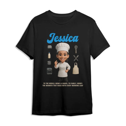 Custom Chibi Mom Shirt, Personalized Mother's Day Gift,Mom's A Baker Mom Unique Gift for Her, Custom Name - Custom Choo
