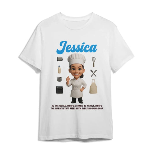 Custom Chibi Mom Shirt, Personalized Mother's Day Gift,Mom's A Baker Mom Unique Gift for Her, Custom Name - Custom Choo