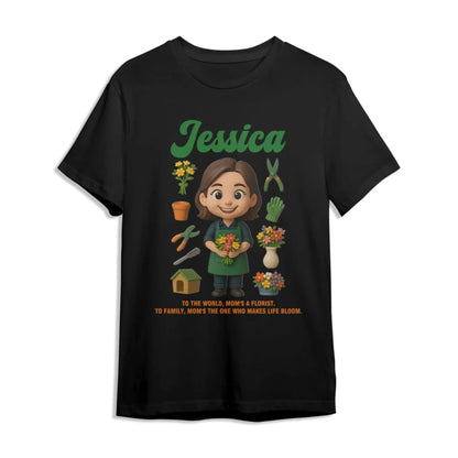Custom Chibi Mom Shirt, Personalized Mother's Day Gift, Mom's A Florist Mom Unique Gift for Her, Custom Name - Custom Choo