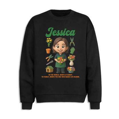 Custom Chibi Mom Shirt, Personalized Mother's Day Gift, Mom's A Florist Mom Unique Gift for Her, Custom Name - Custom Choo