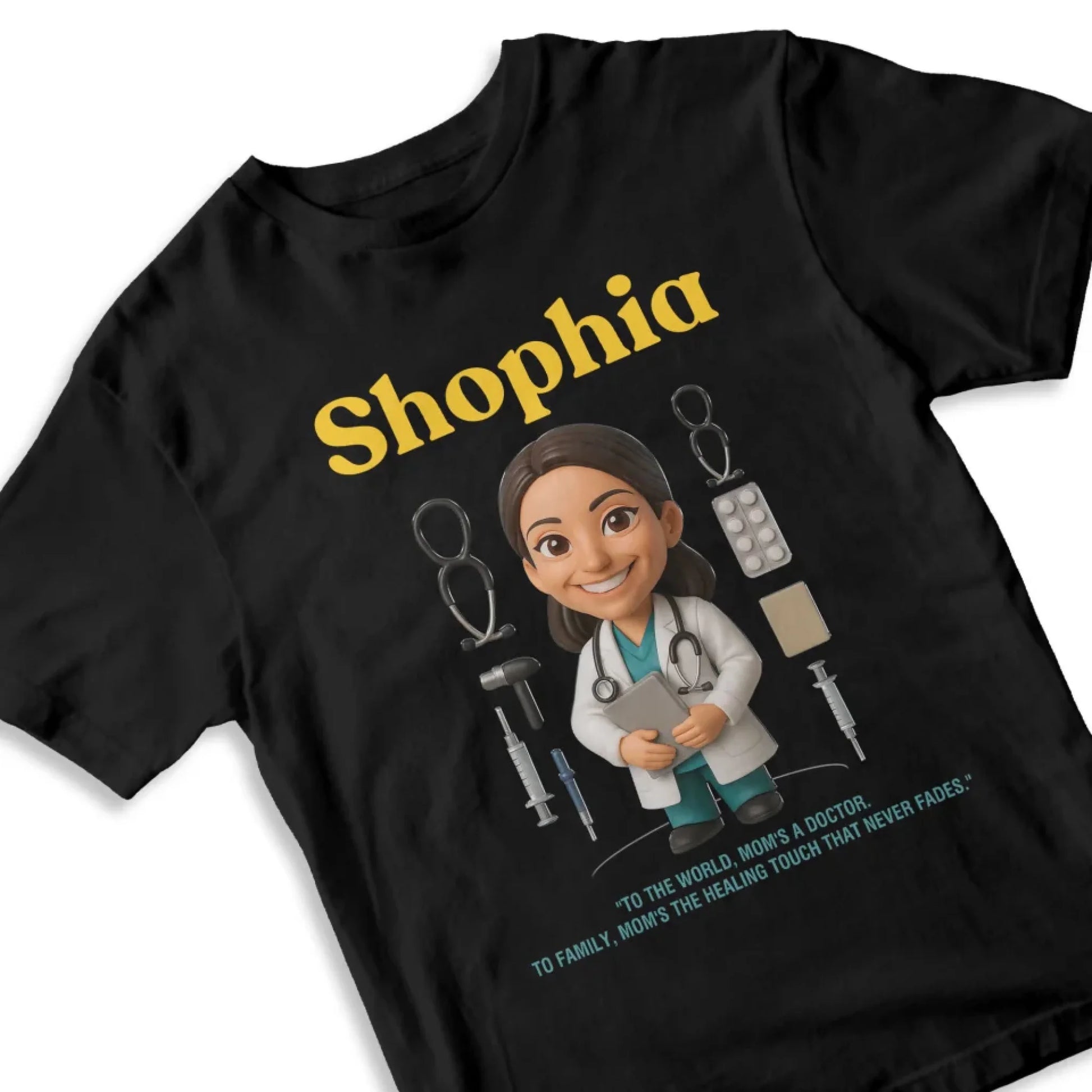 Custom Chibi Mom Shirt, Personalized Mother's Day Gift, Mom's A Doctor Mom Unique Gift for Her, Custom Name - Custom Choo