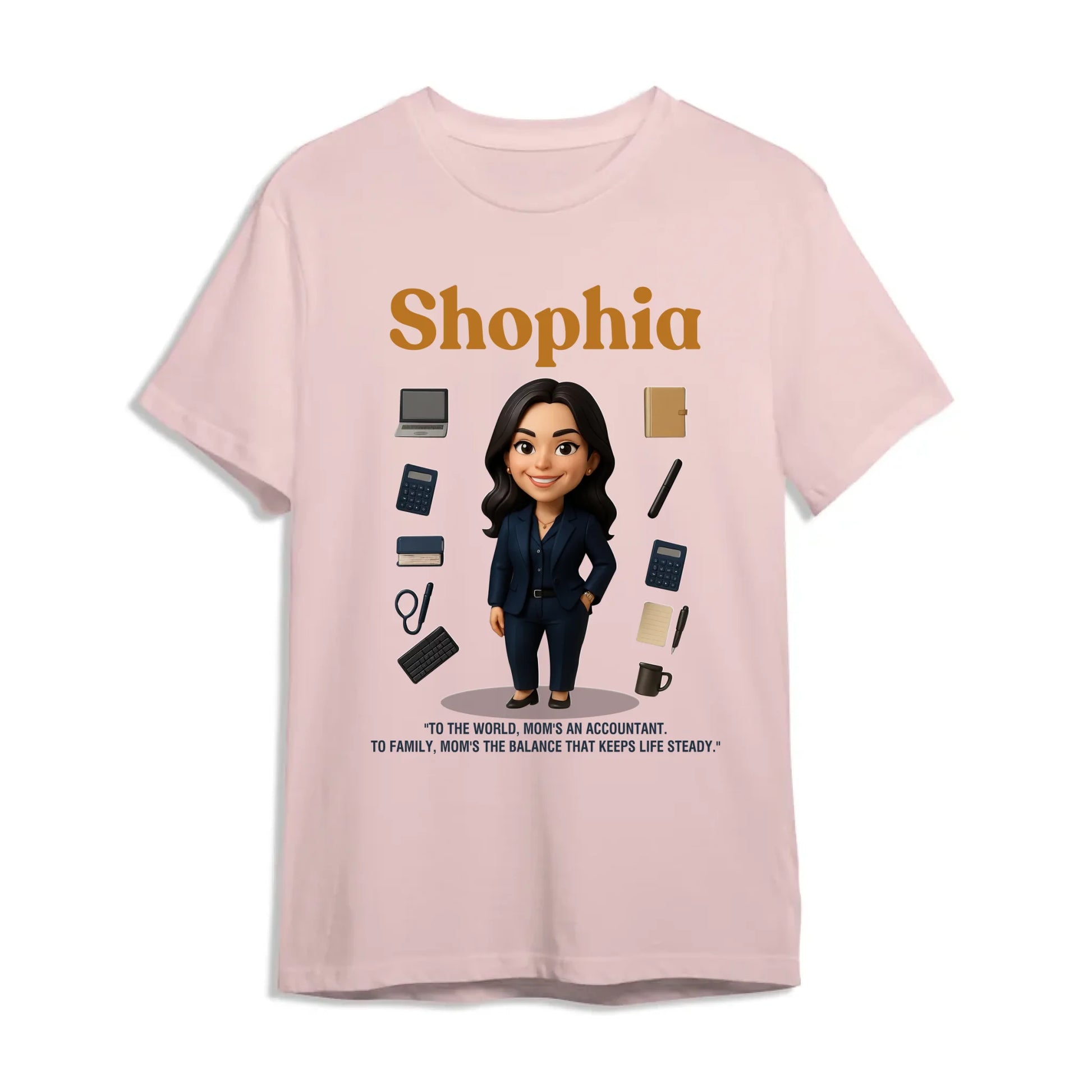 Custom Chibi Mom Shirt, Personalized Mother's Day Gift, Mom's A Accountant Mom Unique Gift for Her, Custom Name - Custom Choo