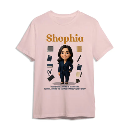 Custom Chibi Mom Shirt, Personalized Mother's Day Gift, Mom's A Accountant Mom Unique Gift for Her, Custom Name - Custom Choo