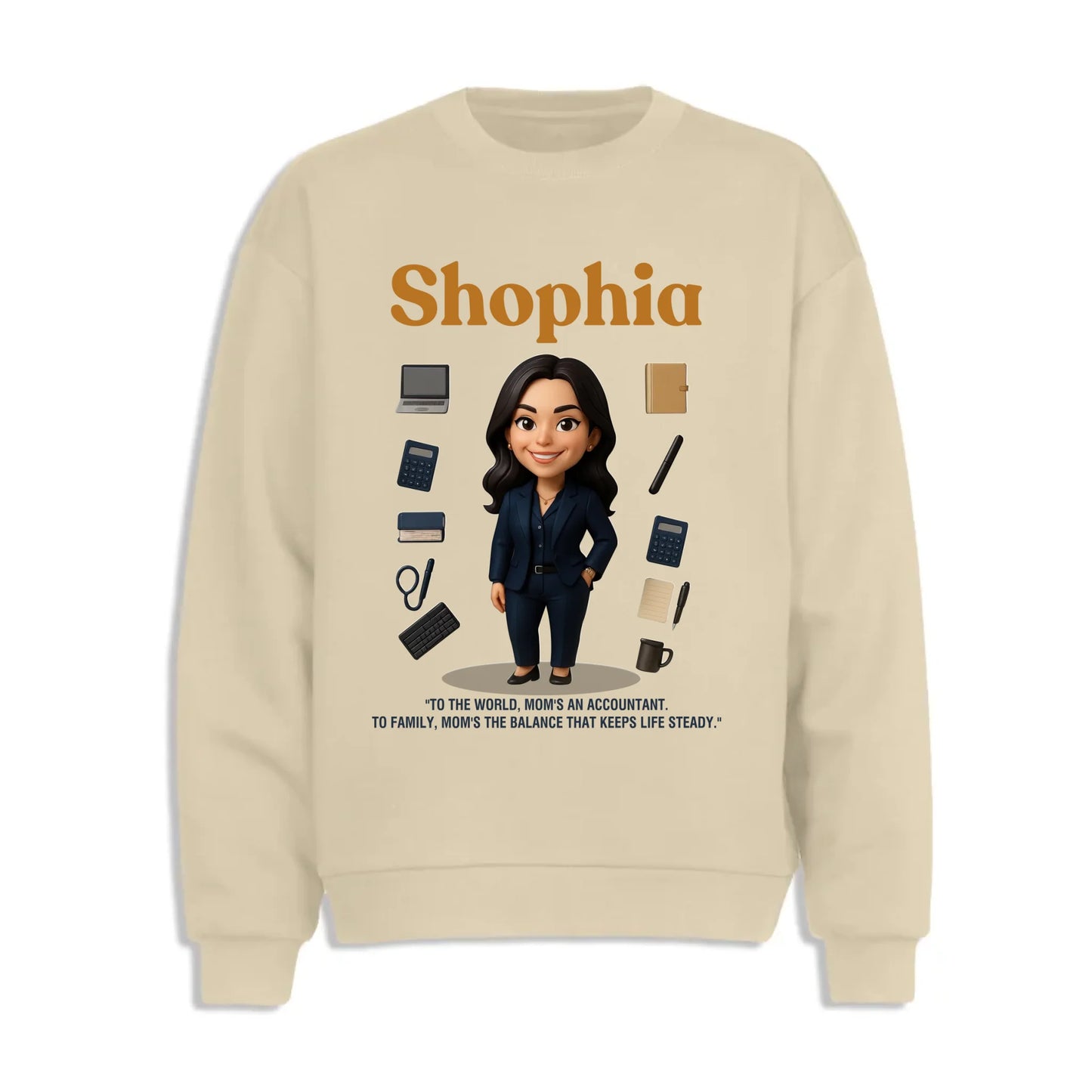Custom Chibi Mom Shirt, Personalized Mother's Day Gift, Mom's A Accountant Mom Unique Gift for Her, Custom Name - Custom Choo