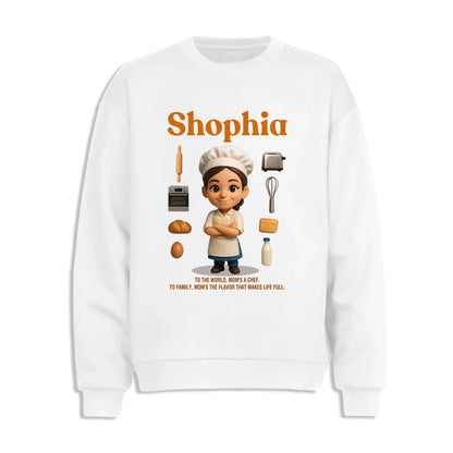 Custom Chibi Mom Shirt, Personalized Mother's Day Gift, Mom's A Baker Mom Unique Gift for Her, Custom Name - Custom Choo