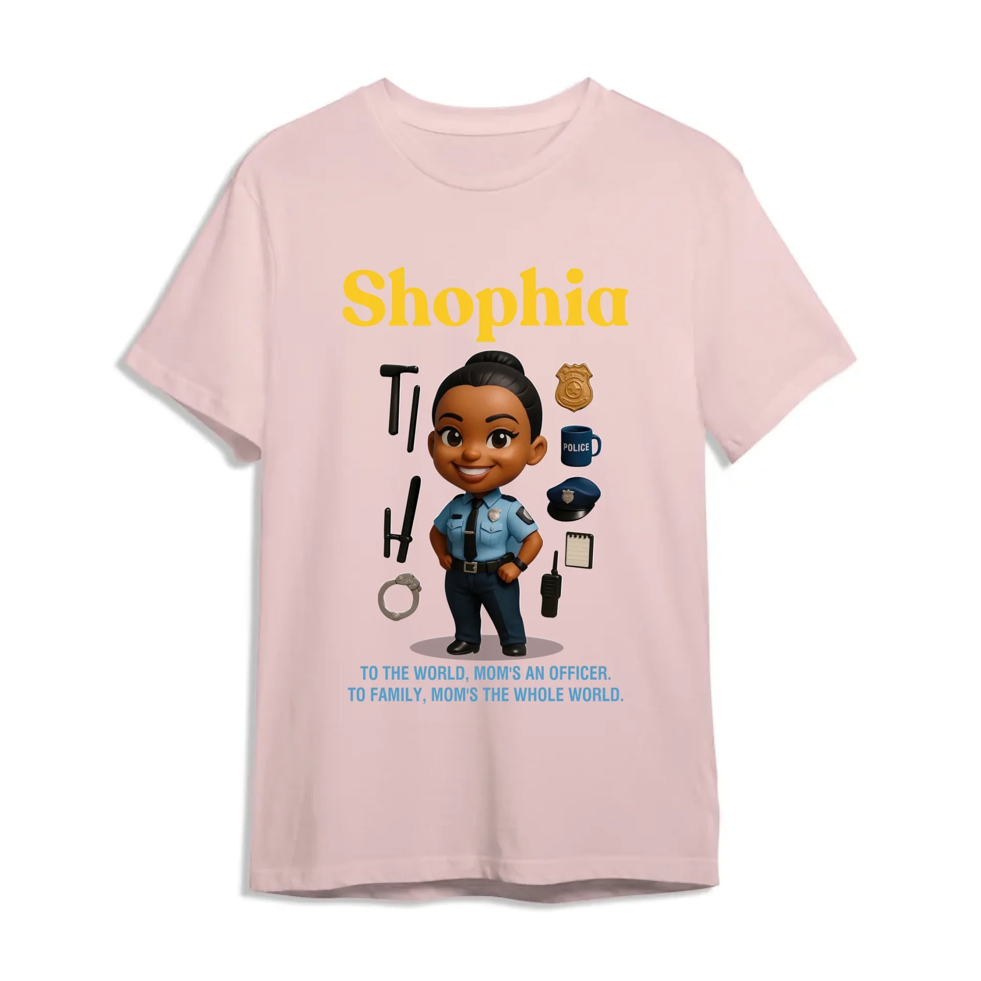 Custom Chibi Mom Shirt, Personalized Mother's Day Gift, Mom's A Police Mom Unique Gift for Her, Custom Name - Custom Choo