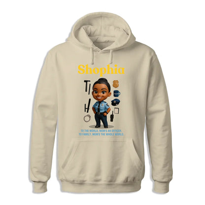 Custom Chibi Mom Shirt, Personalized Mother's Day Gift, Mom's A Police Mom Unique Gift for Her, Custom Name - Custom Choo