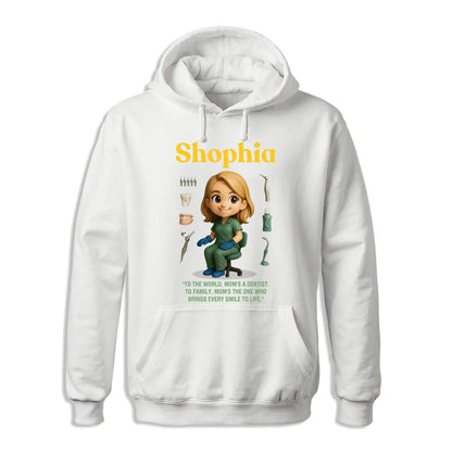 Custom Chibi Mom Shirt, Personalized Mother's Day Gift, Mom's A Dentist Mom Unique Gift for Her, Custom Name - Custom Choo