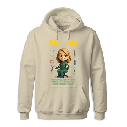 Custom Chibi Mom Shirt, Personalized Mother's Day Gift, Mom's A Dentist Mom Unique Gift for Her, Custom Name - Custom Choo