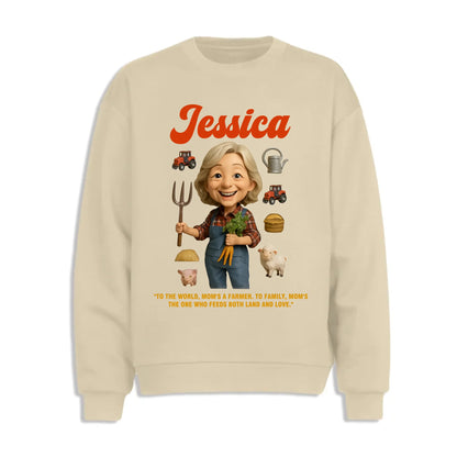Custom Chibi Mom Shirt, Personalized Mother's Day Gift, Mom's A Farmer Mom Unique Gift for Her, Custom Name - Custom Choo