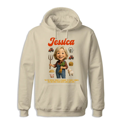 Custom Chibi Mom Shirt, Personalized Mother's Day Gift, Mom's A Farmer Mom Unique Gift for Her, Custom Name - Custom Choo