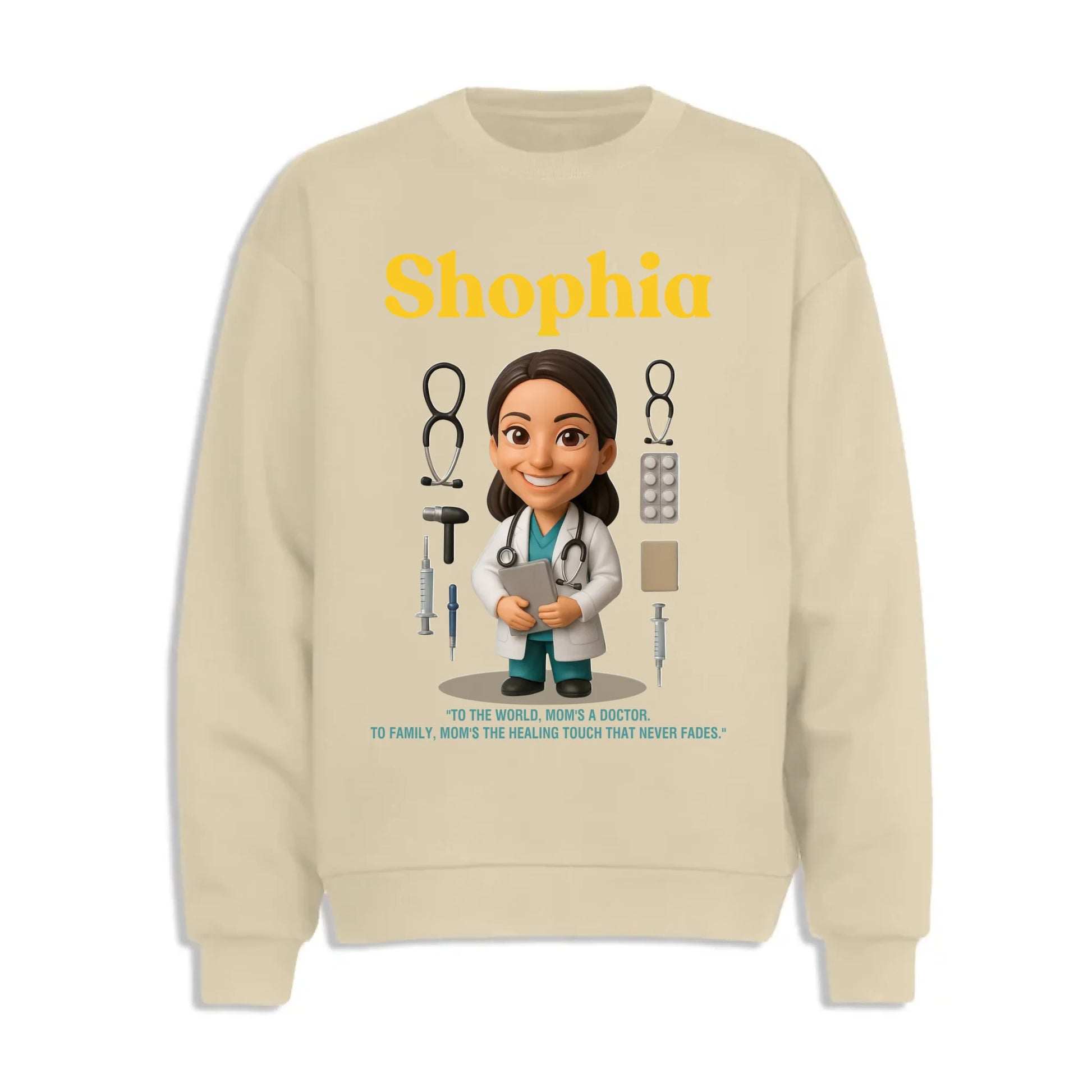 Custom Chibi Mom Shirt, Personalized Mother's Day Gift, Mom's A Doctor Mom Unique Gift for Her, Custom Name - Custom Choo