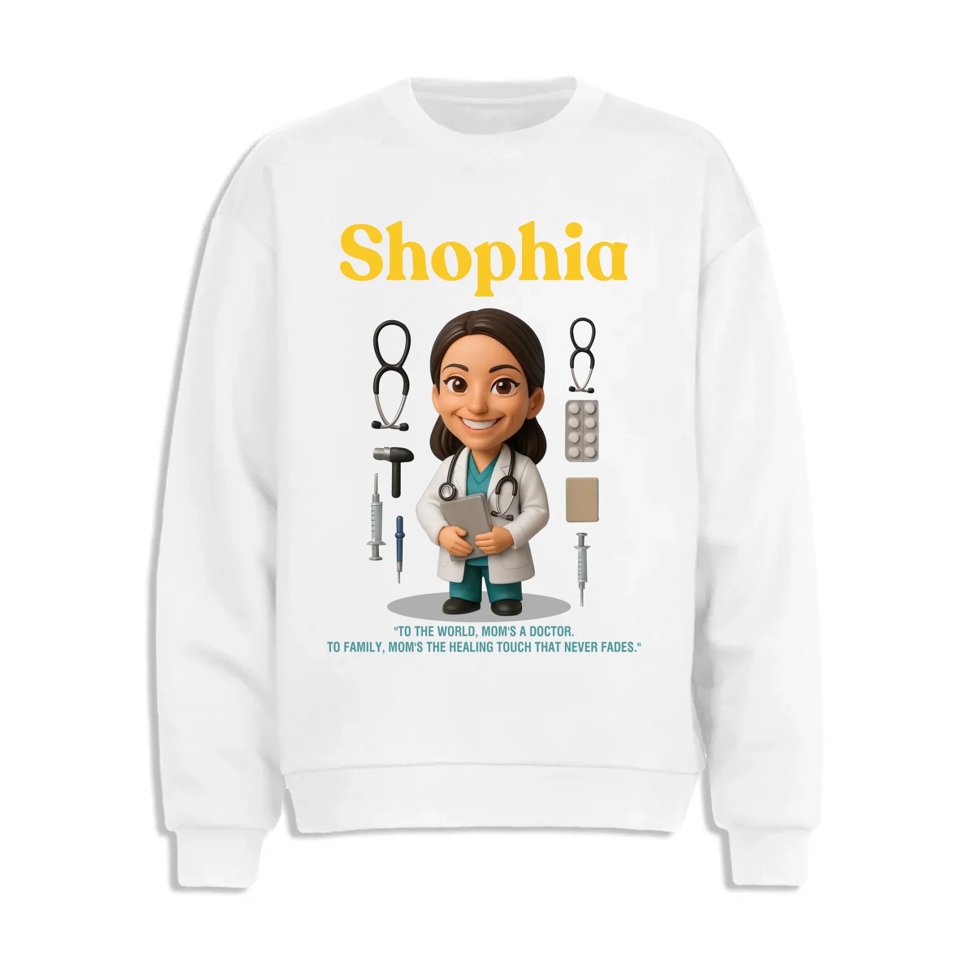 Custom Chibi Mom Shirt, Personalized Mother's Day Gift, Mom's A Doctor Mom Unique Gift for Her, Custom Name - Custom Choo