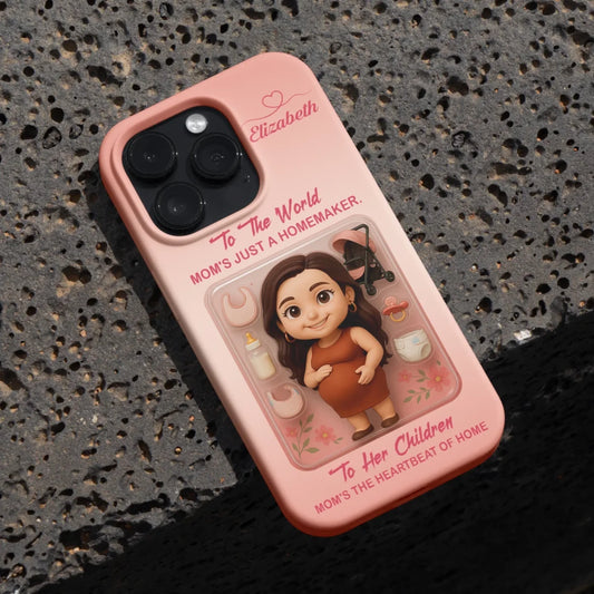 New Mom Mother’s Day Gift - Personalized Photo Chibi Phone Case for Mom - Custom Choo