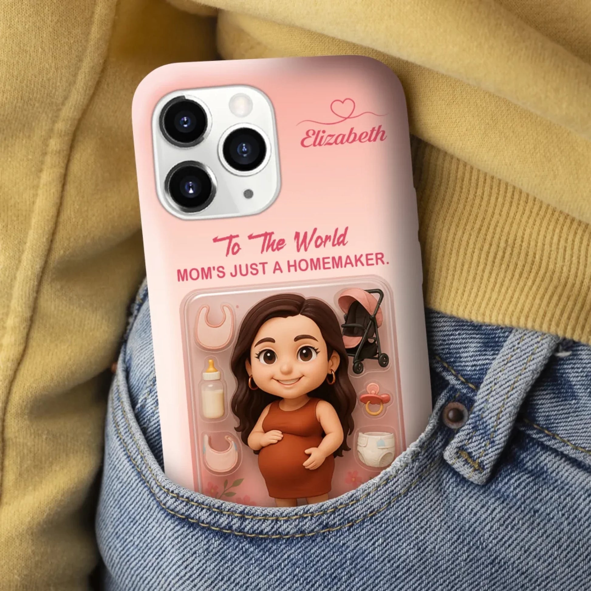 New Mom Mother’s Day Gift - Personalized Photo Chibi Phone Case for Mom - Custom Choo