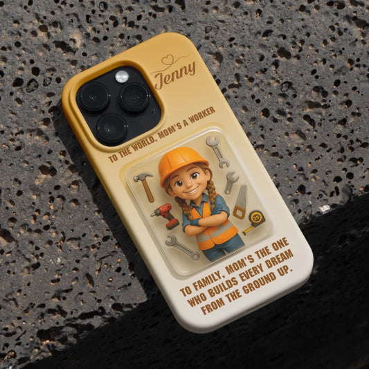 Woker Mom Mother’s Day Gift - Personalized Photo Chibi Phone Case for Mom - Custom Choo