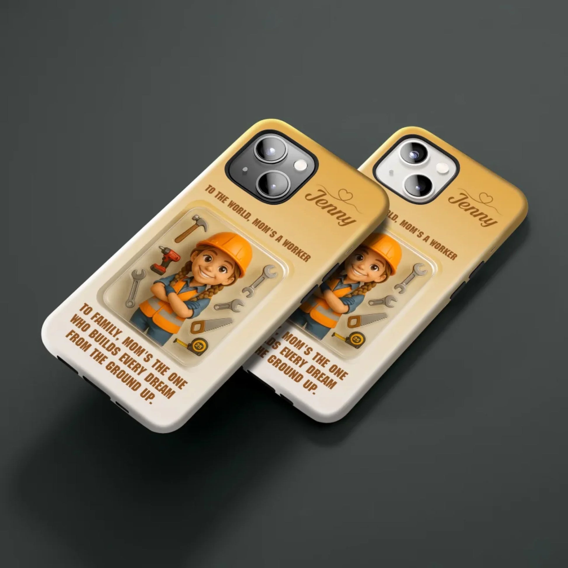 Woker Mom Mother’s Day Gift - Personalized Photo Chibi Phone Case for Mom - Custom Choo