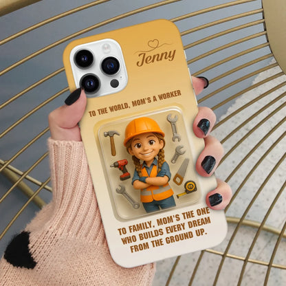 Woker Mom Mother’s Day Gift - Personalized Photo Chibi Phone Case for Mom - Custom Choo