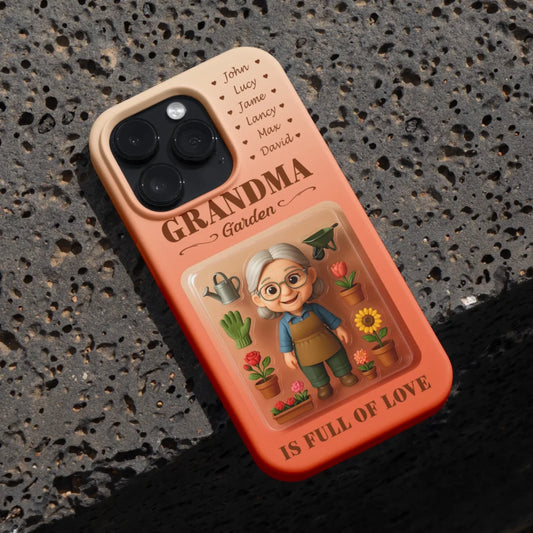 Personalized Photo Chibi Phone Case for Grandma - Mother's Day Gift For Grandma - Custom Choo