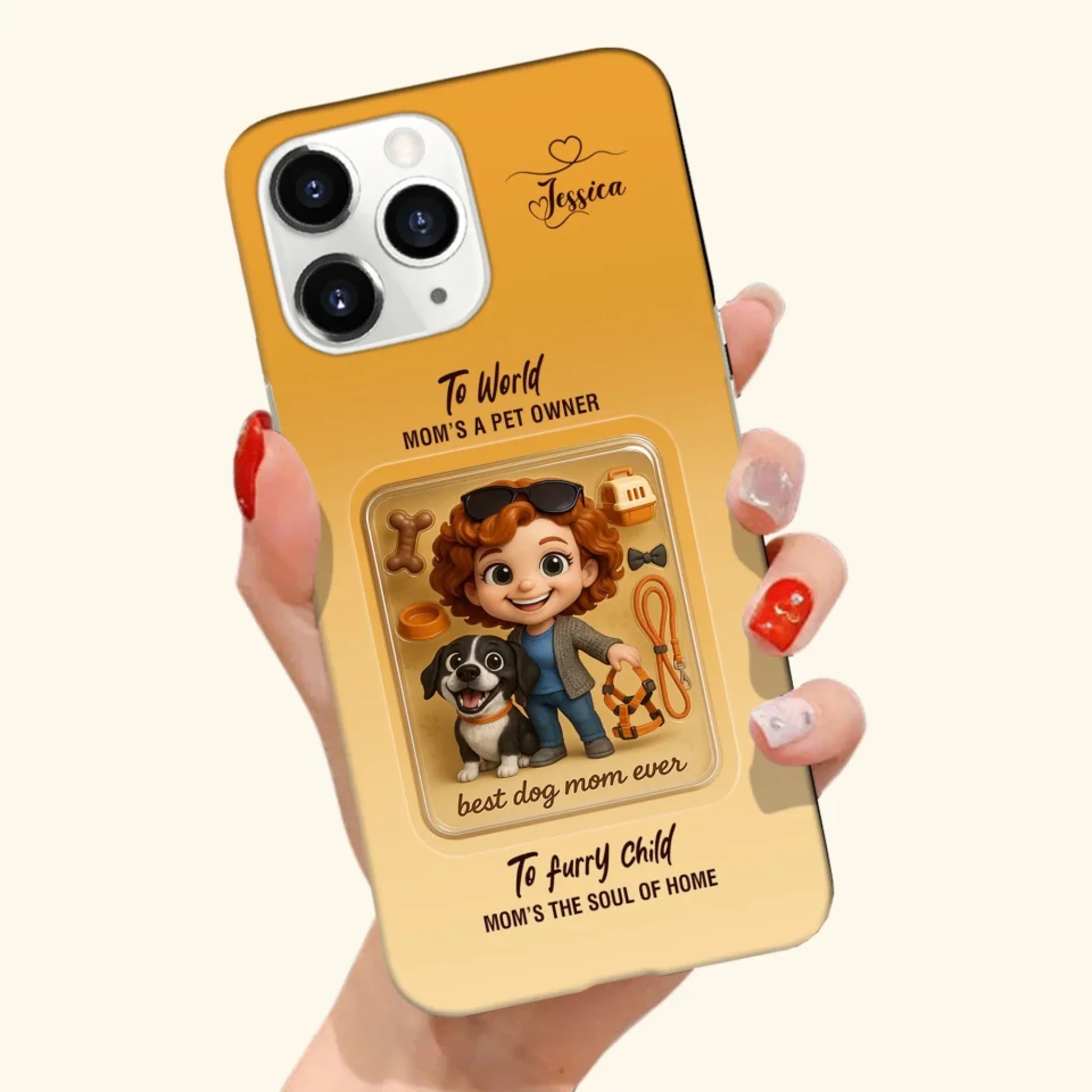 Dog Mom Mother’s Day Gift - Personalized Photo Chibi Phone Case for Mom - Custom Choo