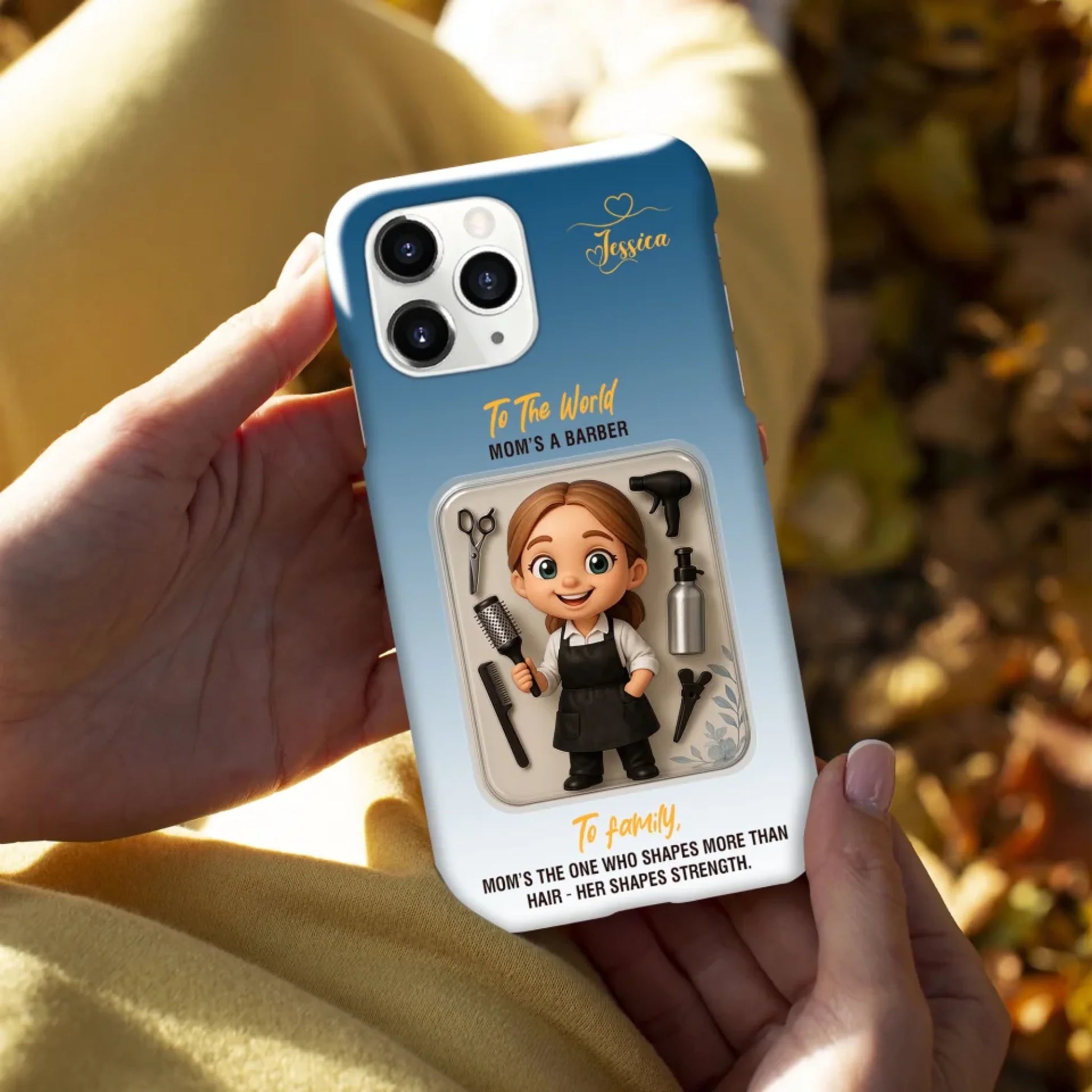 Baber Mom Mother’s Day Gift - Personalized Photo Chibi Phone Case for Mom - Custom Choo