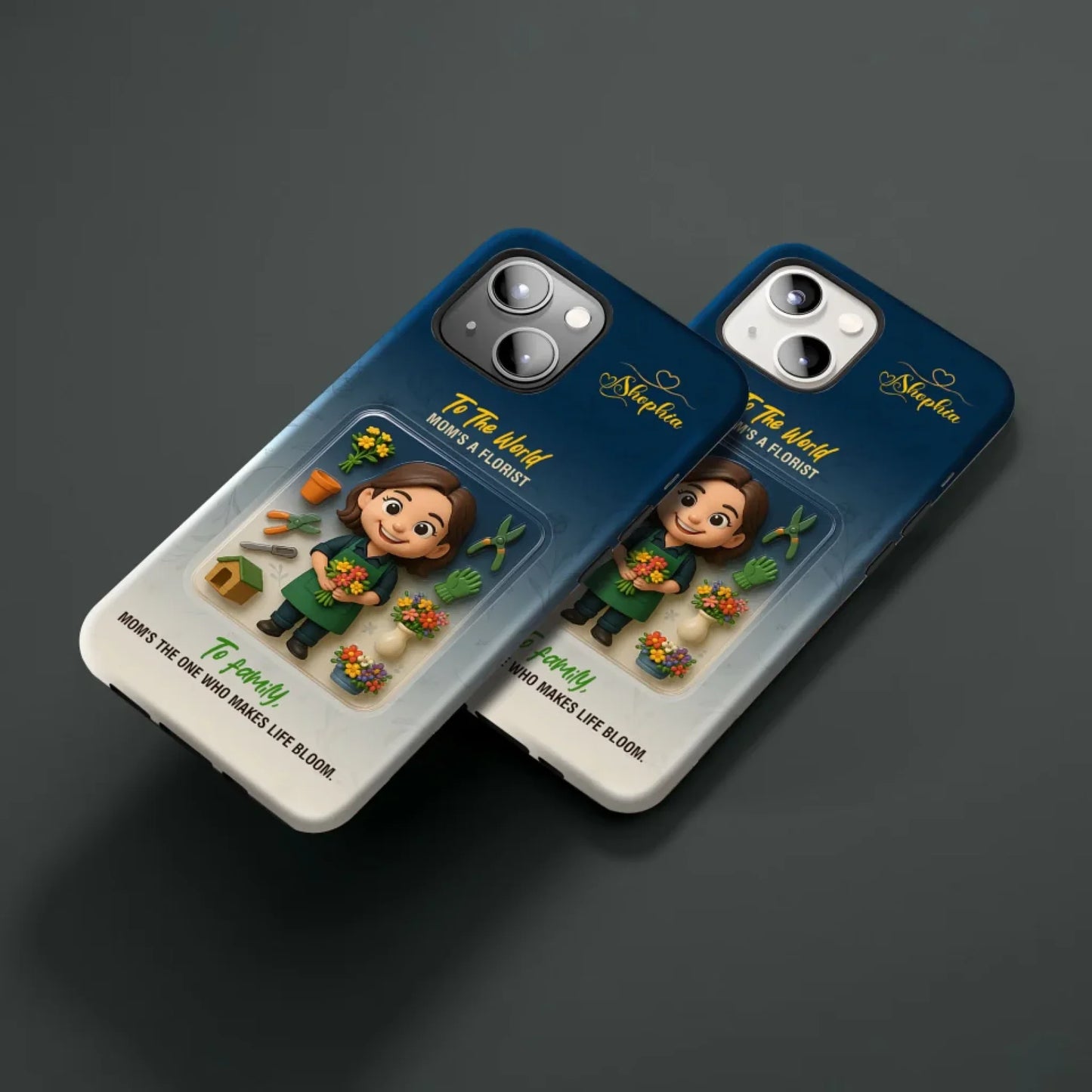 Florist Mom Mother’s Day Gift - Personalized Photo Chibi Phone Case for Mom - Custom Choo