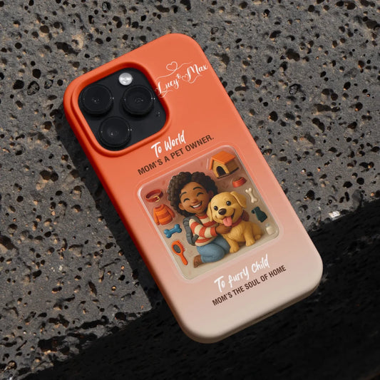 Dog Mom Mom Mother’s Day Gift - Personalized Photo Chibi Phone Case for Mom - Custom Choo