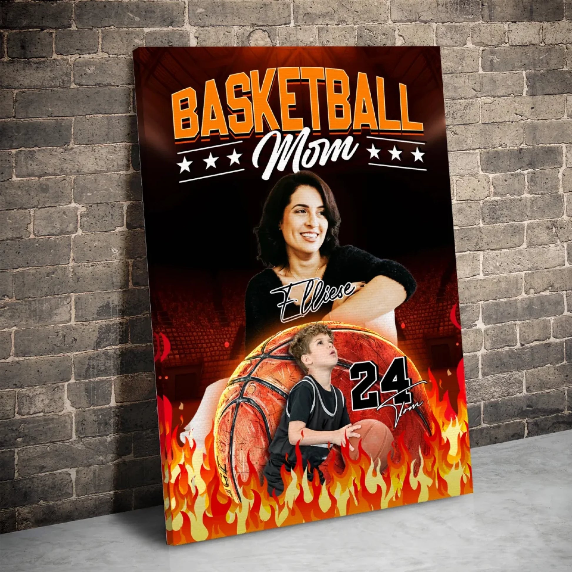 Mother's Day Gift For Basketball Mom - Custom Photo - Name & Jersey Number - Personalized Poster - Custom Choo