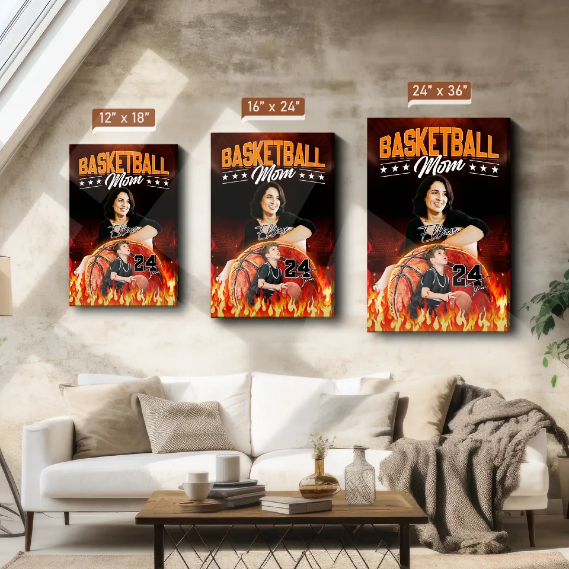 Mother's Day Gift For Basketball Mom - Custom Photo - Name & Jersey Number - Personalized Poster - Custom Choo