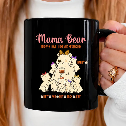 Mama Bear - Custom Kid Name - Personalized Mug - Custom Choo