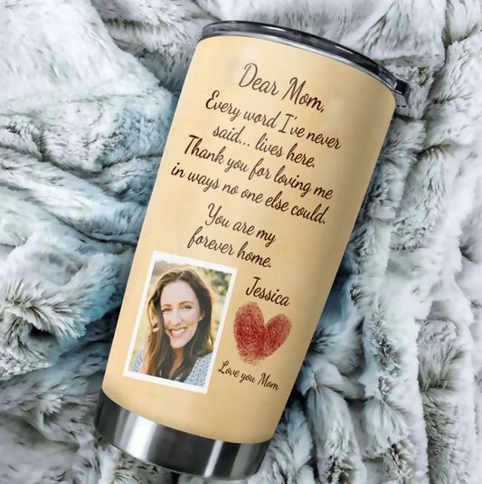 Best Mom Ever - Personalized Photo & Name Tumbler Cup, Custom Choo