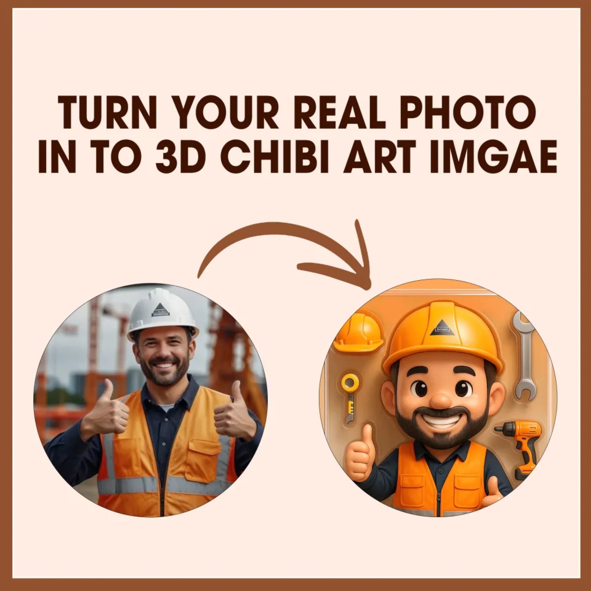 Worker Dad Father's Day Gift - Personalized Photo Chibi Canvas & Poster, Custom Choo