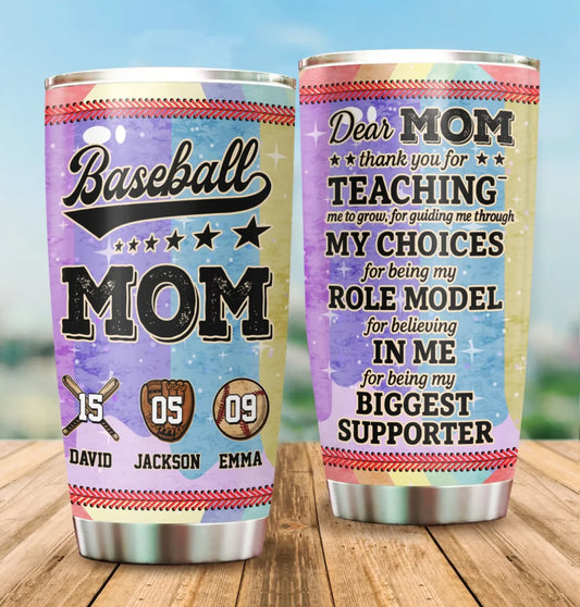 Personalized Basketball Mom And Child Thank You Custom Tumbler, Custom Choo
