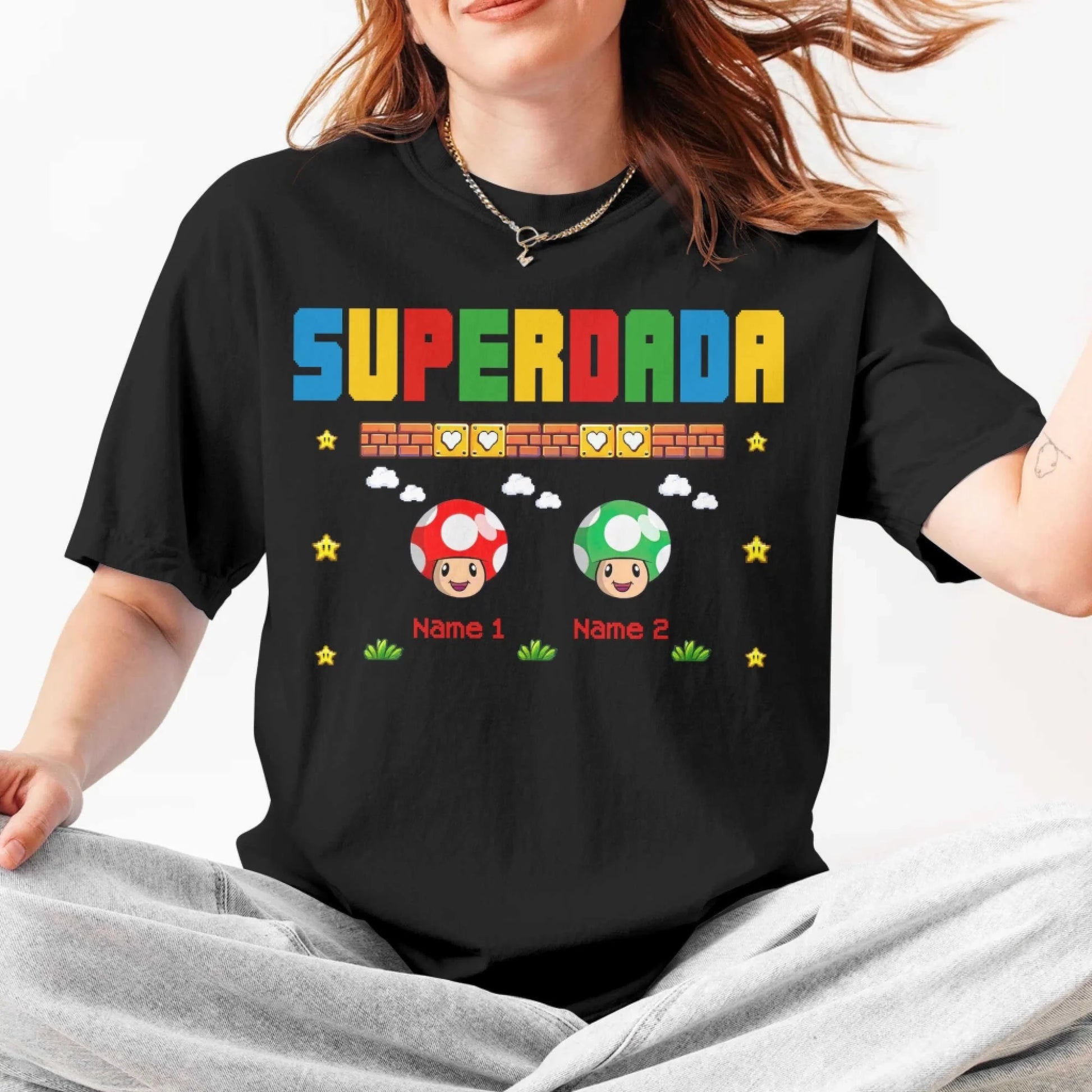 Super Dada - Funny Gifts For Dad - Personalized T-Shirt, Custom Choo
