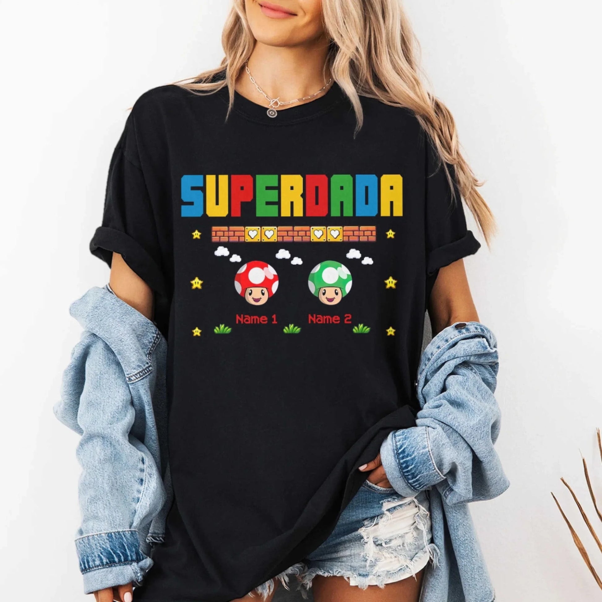 Super Dada - Funny Gifts For Dad - Personalized T-Shirt, Custom Choo
