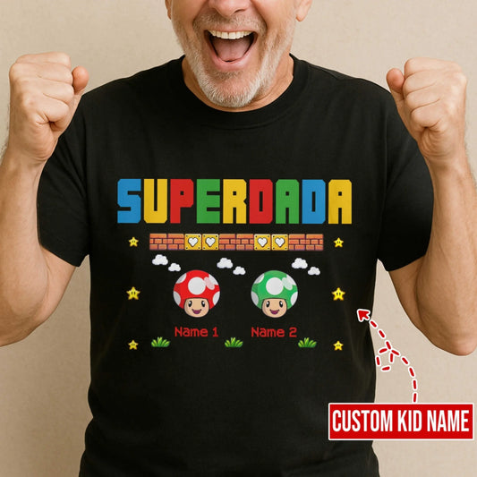 Super Dada - Funny Gifts For Dad - Personalized T-Shirt, Custom Choo