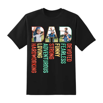 Personalized Photo Dad, Devoted, Funny, Loving, Happy Father's Day Shirt, Custom Choo