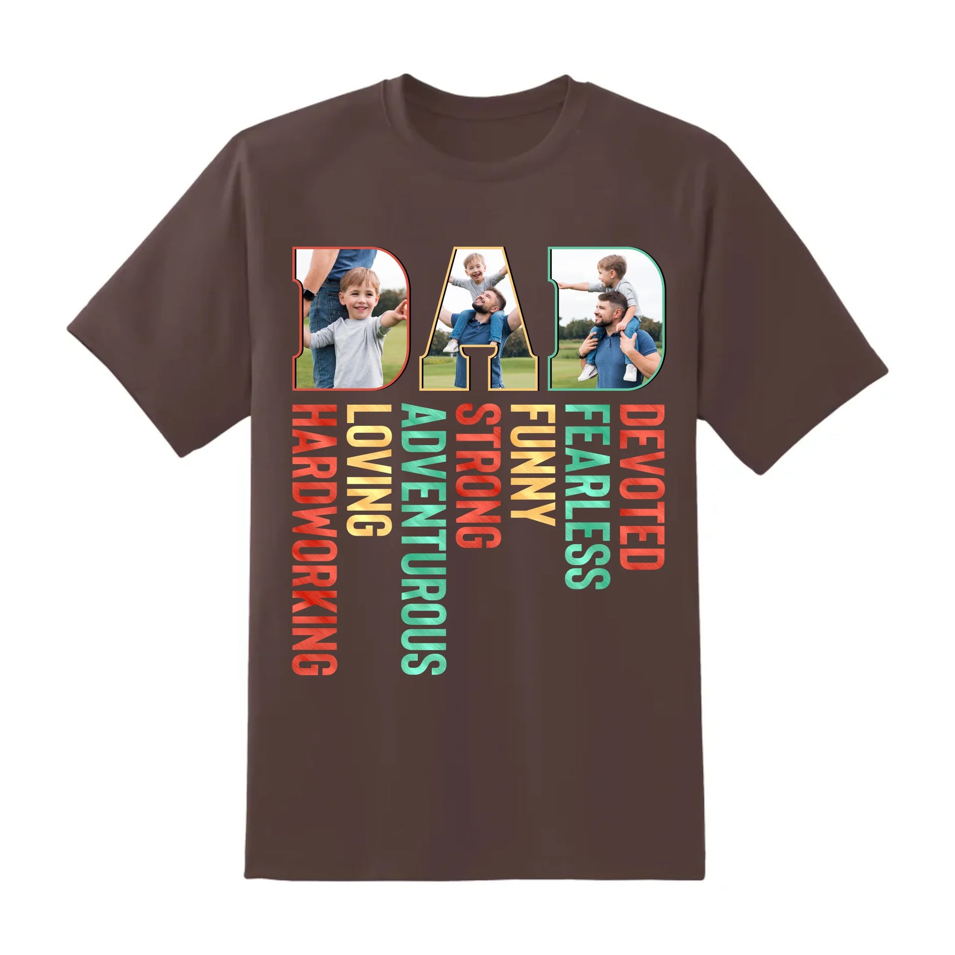 Personalized Photo Dad, Devoted, Funny, Loving, Happy Father's Day Shirt, Custom Choo