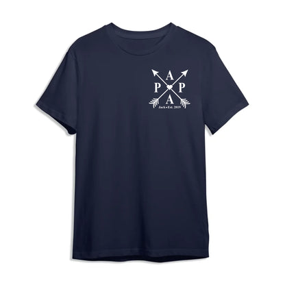 Dad's Edition: T-shirt with the child's name and year of birth, Happy Father's Day, Custom Choo