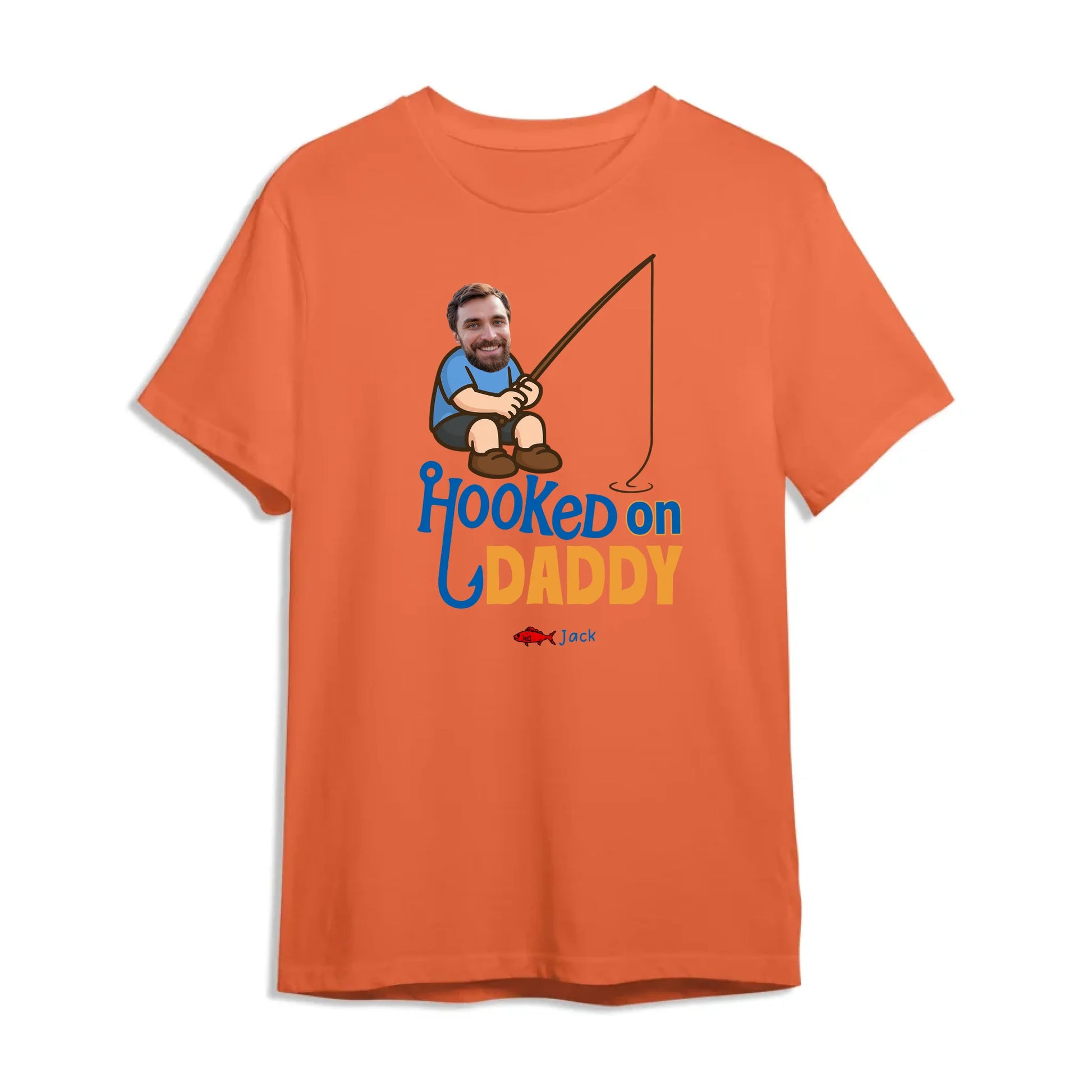 Hooked on Daddy - Personalized Fishing Dad Shirt, Custom Choo