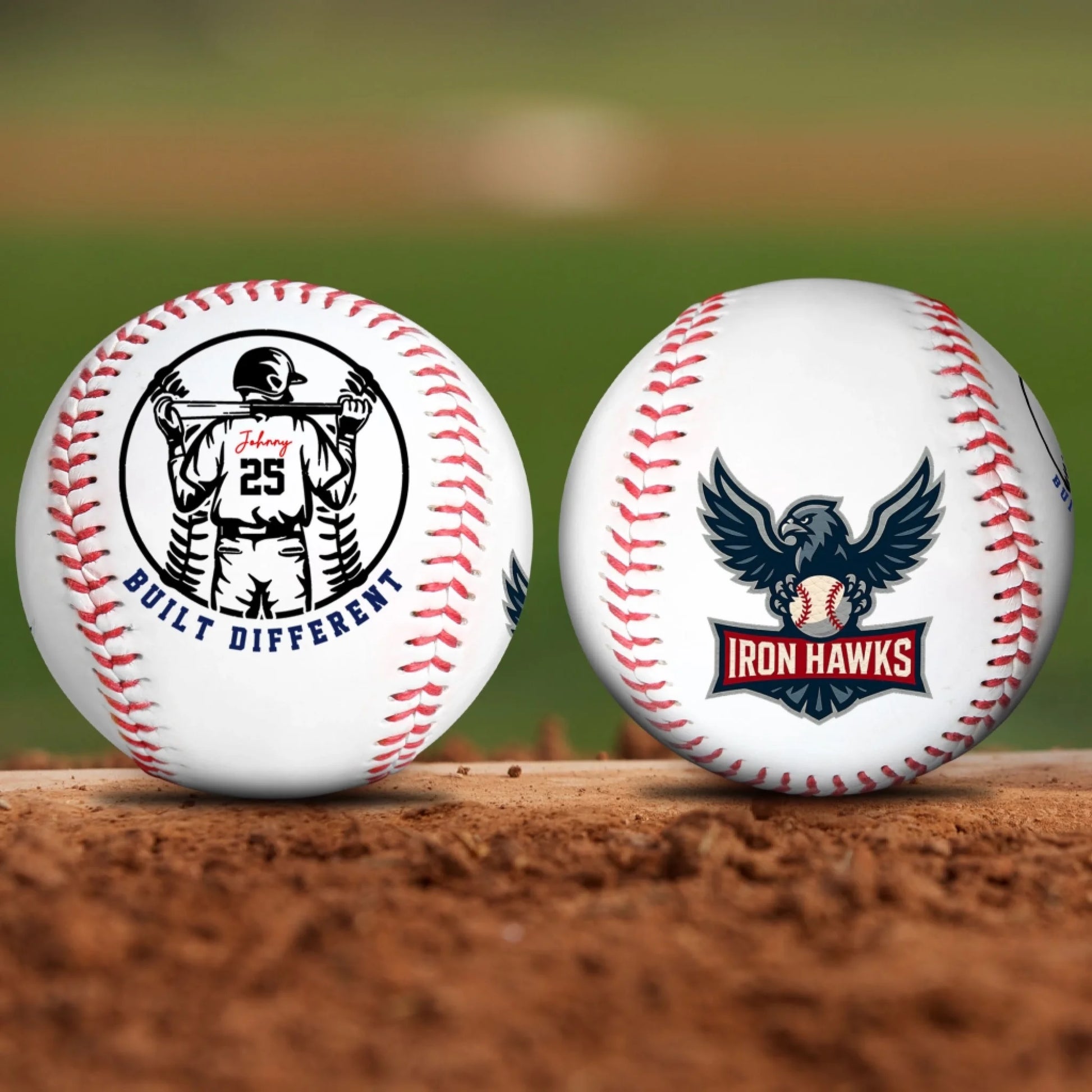 Built Different, Happy Father's Day Personalized Baseball Gift, Custom Choo