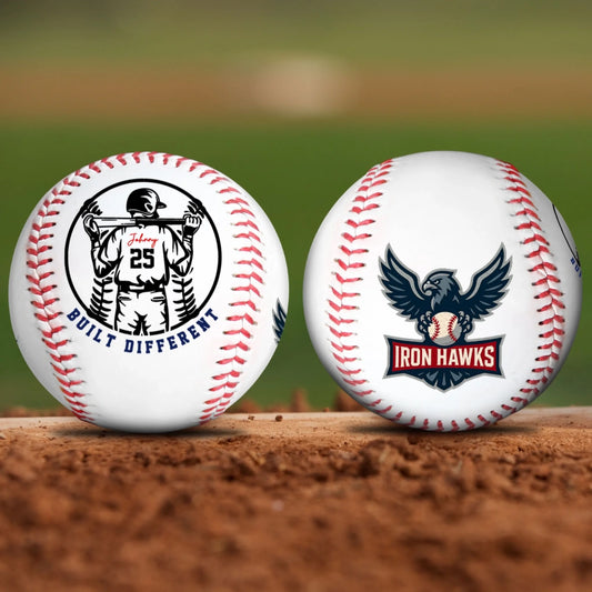 Built Different, Happy Father's Day Personalized Baseball Gift, Custom Choo