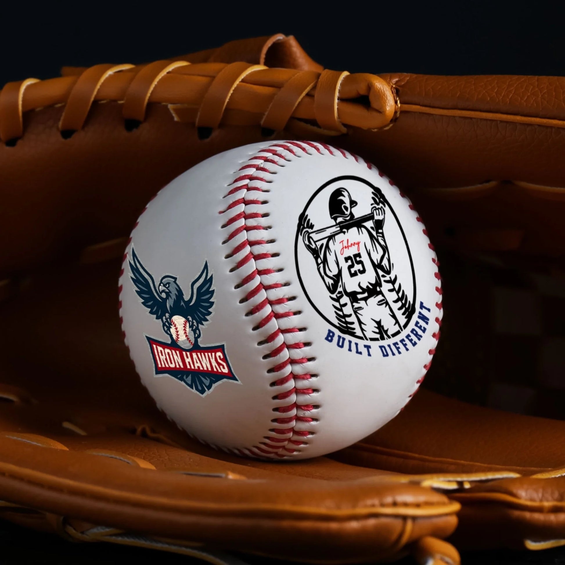 Built Different, Happy Father's Day Personalized Baseball Gift, Custom Choo