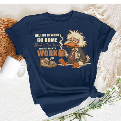 Office Life T-shirt – Work, Blink, Repeat Funny Graphic Tee, Custom Choo