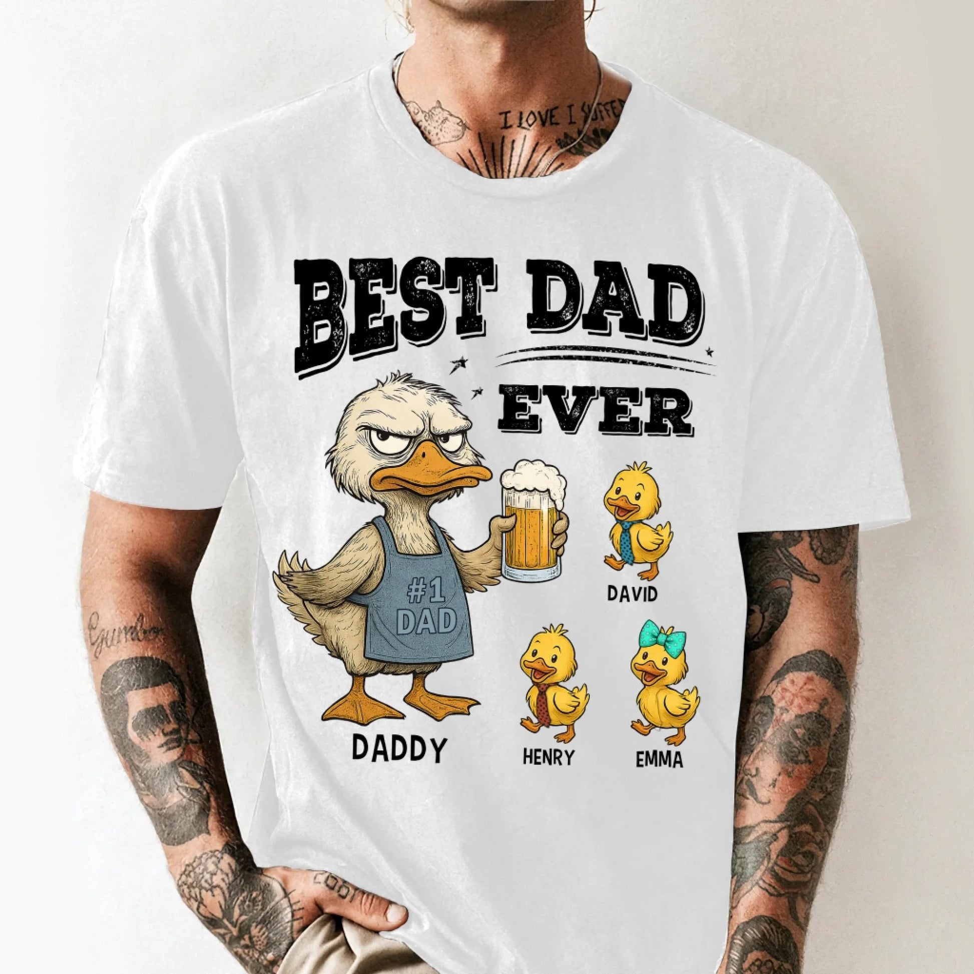 Best Dad Ever, No1 Dad, Personalized Shirt Happy Father's Day, Custom Choo