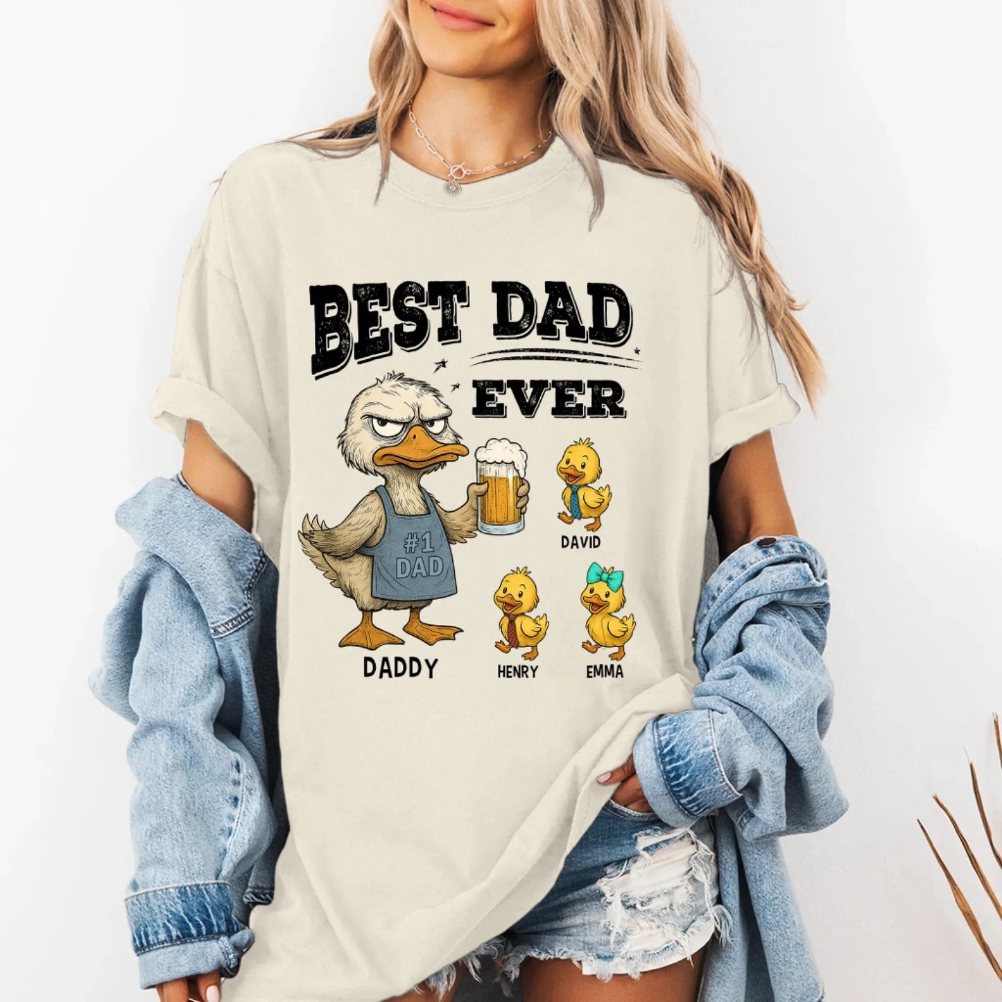 Best Dad Ever, No1 Dad, Personalized Shirt Happy Father's Day, Custom Choo